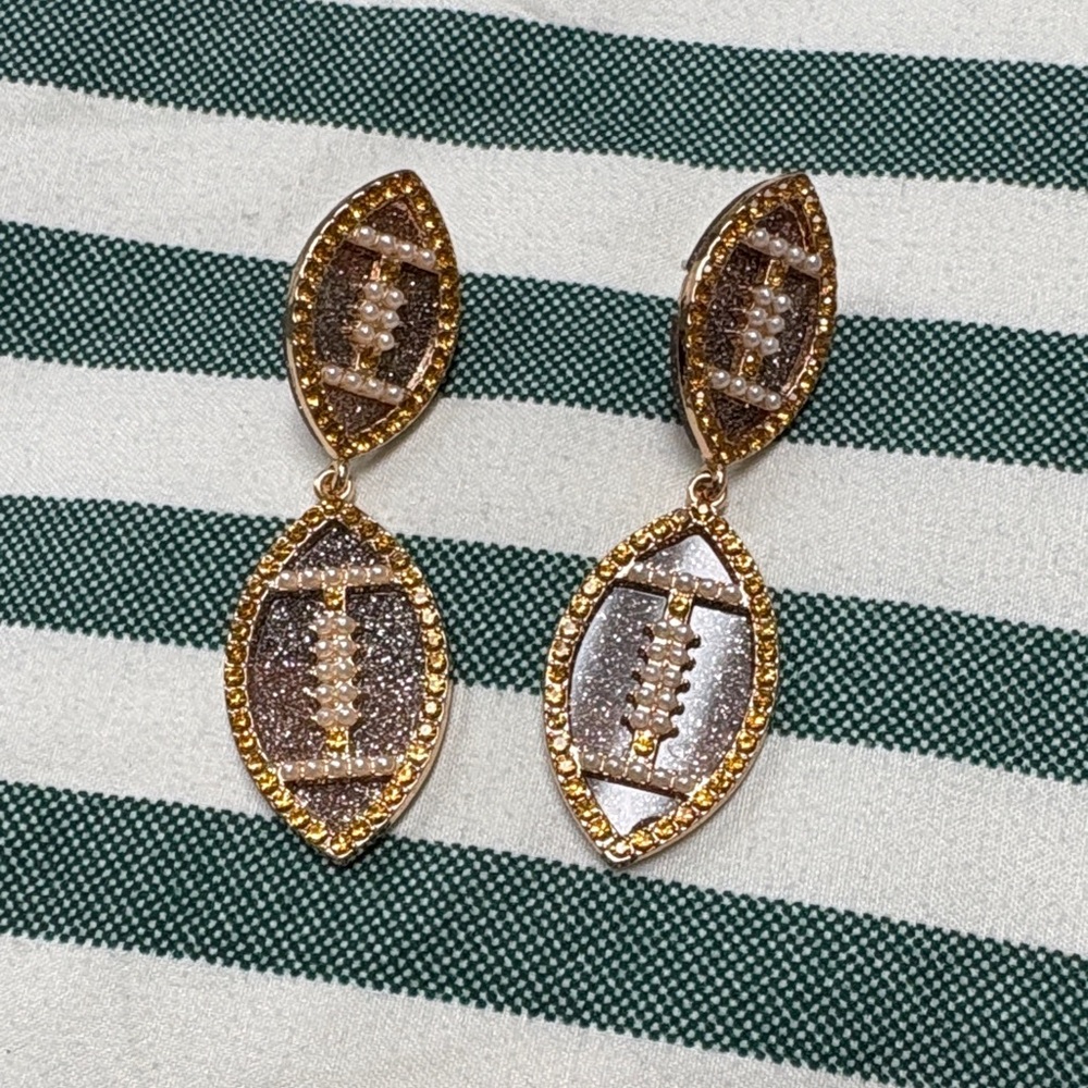 Elegant Gold and Silver Drop Earrings